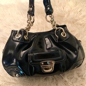 Kathy Van Zeeland patent leather satchel